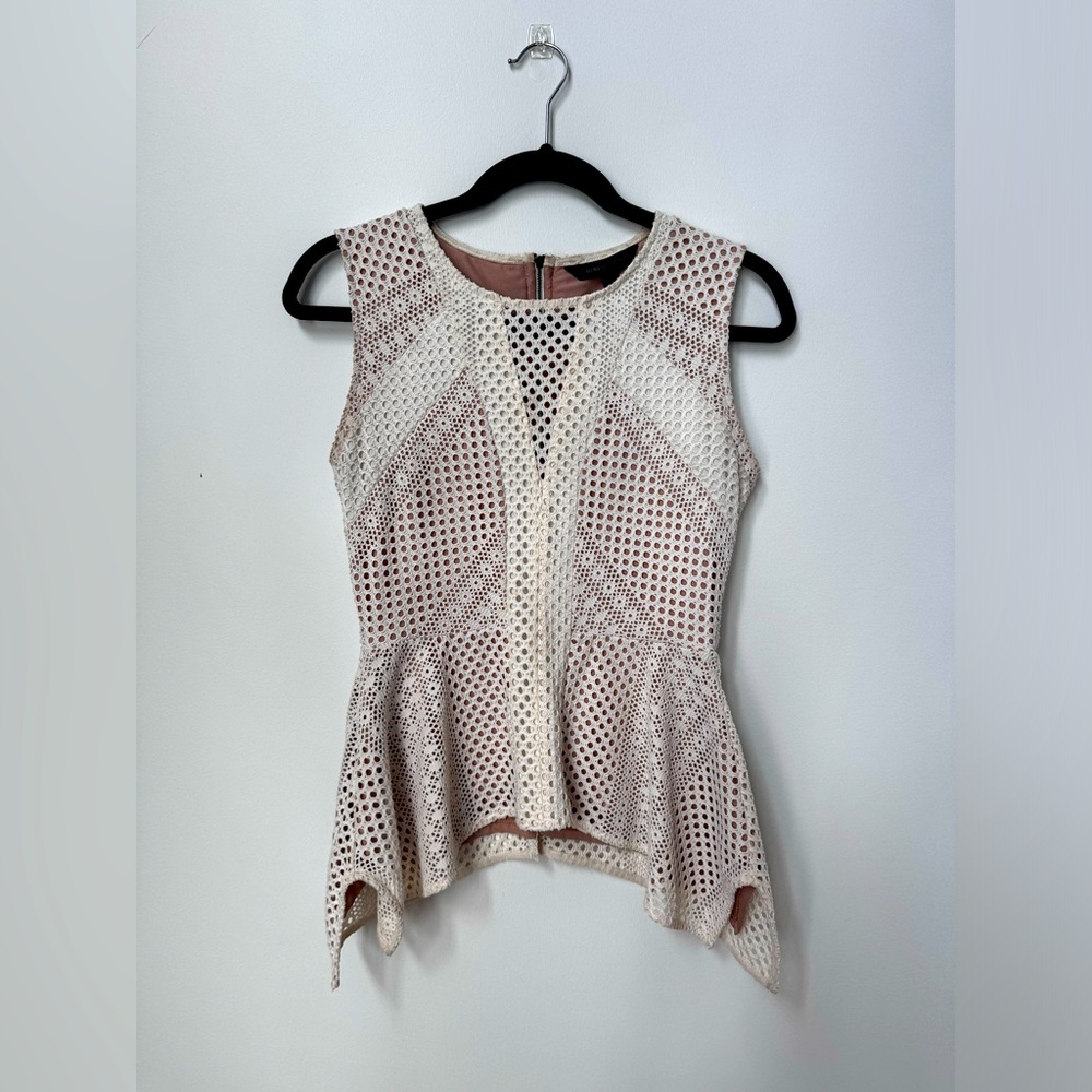 bcbgmaxazria Eyelet Sleeveless Top